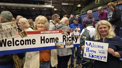 Ricky Allen's welcome home party in Sioux Falls 