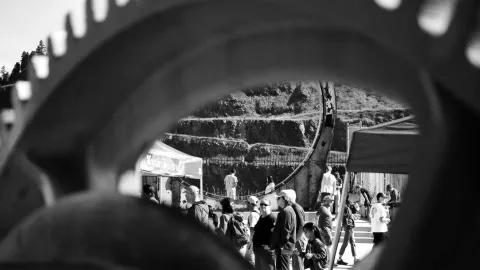 Looking through a gear