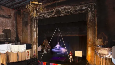 Opera house aerialist