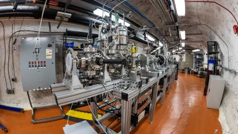 A photo of one part of the CASPAR particle accelerator 
