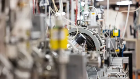 A photo of one part of the CASPAR particle accelerator 
