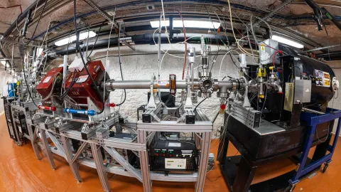 A photo of one part of the CASPAR particle accelerator 