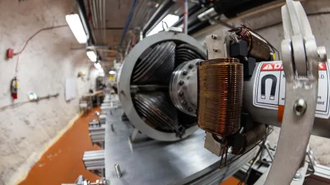 A photo of one part of the CASPAR particle accelerator 