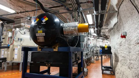 A photo of one part of the CASPAR particle accelerator 